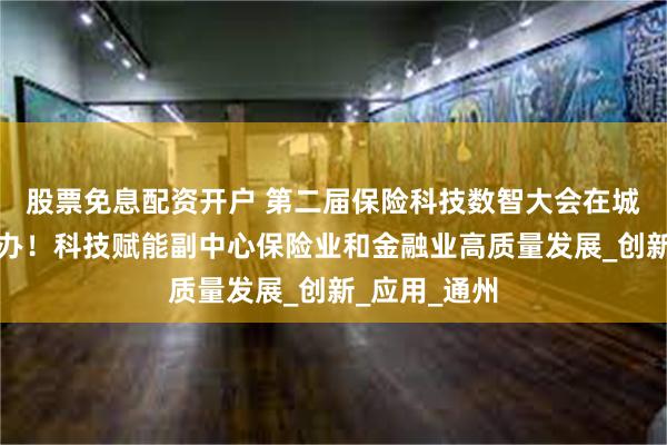 股票免息配资开户 第二届保险科技数智大会在城市副中心举办！科技赋能副中心保险业和金融业高质量发展_创新_应用_通州