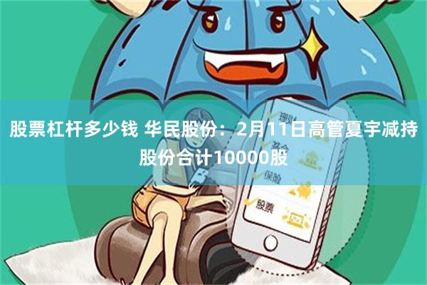 股票杠杆多少钱 华民股份：2月11日高管夏宇减持股份合计10000股