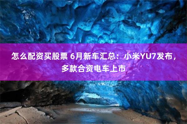 怎么配资买股票 6月新车汇总：小米YU7发布，多款合资电车上市